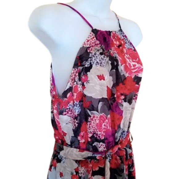 Pink Floral Halter Dress  Size Small - Picture 3 of 6